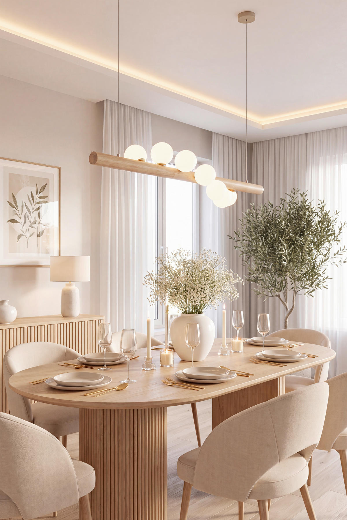 HÄNGELEUCHTE 120/150 cm  - Weiß, Trend, Glas (120/150cm) - Collett's Monde