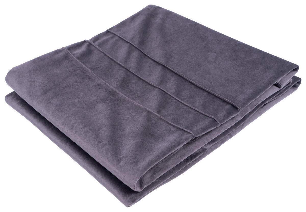 MĚKKÁ PŘIKRÝVKA A POLŠTÁŘ, polyester,  - barvy grafitu, Konvenční, textil (130/170/1,7cm)