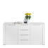 SIDEBOARD foliert, matt Weiß - Silberfarben/Weiß, Design, Holzwerkstoff/Kunststoff (170/87/41cm) - Hom`in