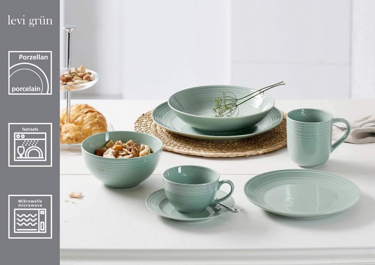 MÜSLISCHALE Levi grün  - Grün, KONVENTIONELL, Keramik (15/7cm) - Ritzenhoff Breker