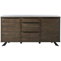 SIDEBOARD Eichefarben  170/85/45 cm  - Eichefarben/Schwarz, ROMANTIK / LANDHAUS, Holzwerkstoff/Metall (170/85/45cm) - Landscape