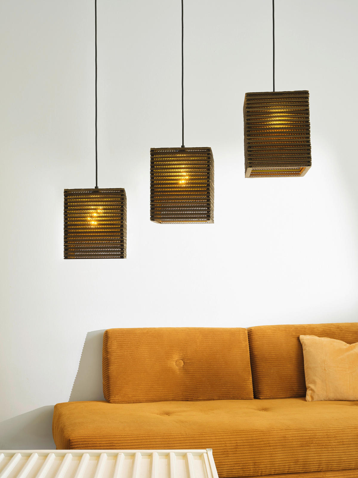 HÄNGELEUCHTE 83/20/130 cm  - Natur, Karton/Metall (83/20/130cm) - Osram
