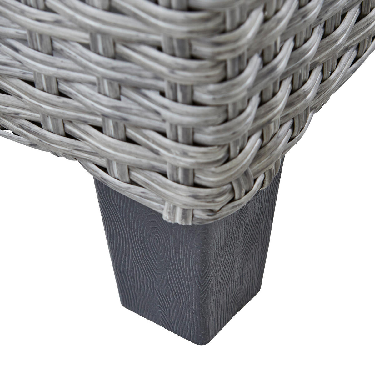 DINING-LOUNGESET Stahl  - Schwarz/Grau, KONVENTIONELL, Glas/Kunststoff (165/294/165cm) - Ambia Garden