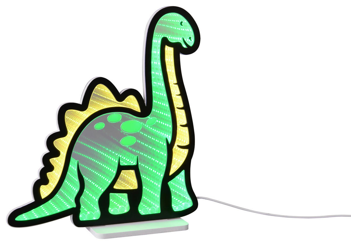 LED-DEKOLEUCHTE Dinosaur 30,5/33,4 cm  - Gelb/Grün, Design, Kunststoff/Metall (30,5/33,4cm) - Novel