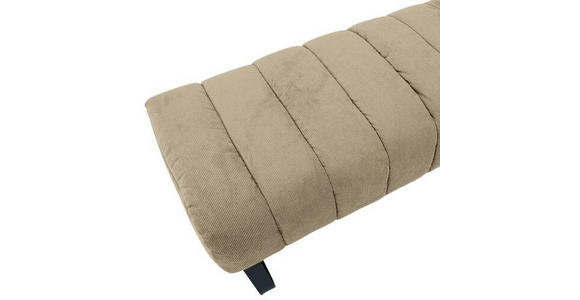 SITZBANK 150/52/53 cm Flachgewebe Taupe Metall  - Taupe/Schwarz, Design, Textil/Metall (150/52/53cm) - Novel