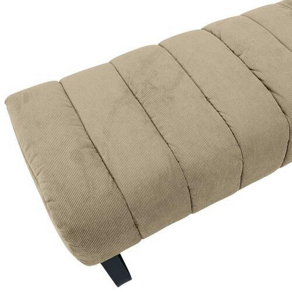 SITZBANK in Textil Taupe  - Taupe/Schwarz, Design, Textil/Metall (150/52/53cm) - Novel