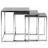 BEISTELLTISCHSET in Schwarz - Chromfarben/Schwarz, Design, Glas/Metall (50/50/55cm) - Carryhome BEISTELLTISCHSET in Schwarz - Chromfarben/Schwarz, Design, Glas/Metall (50/50/55cm) - Carryhome