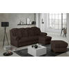 ECKSOFA in Chenille Braun  262/165 cm  - Schwarz/Braun, KONVENTIONELL, Kunststoff/Textil (262/165cm) - Livetastic
