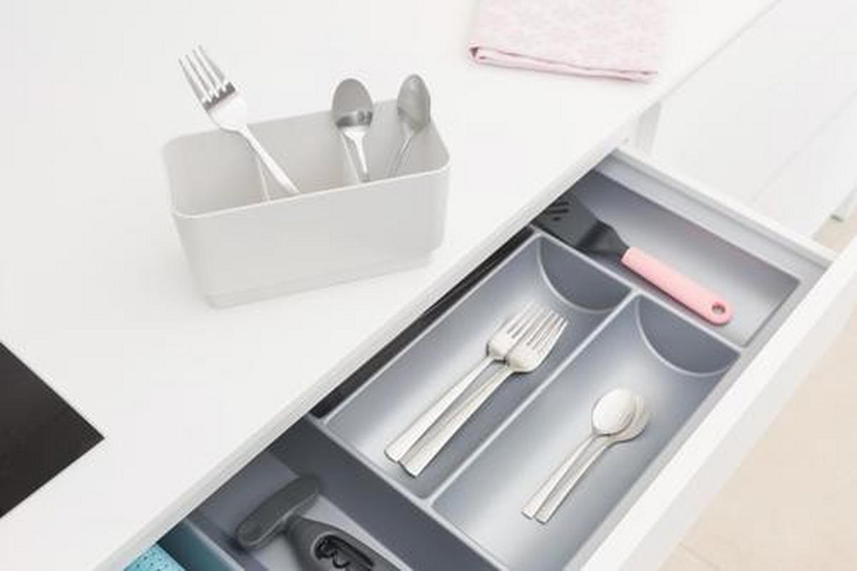 PODLOŽKA NA ODKVAP. RIADU - sivá, Design, kov (38,6/14,2/49,2cm) - Brabantia