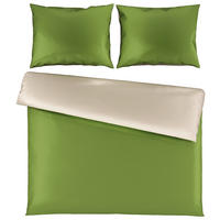 POSTELJINA SA DVA LICA OLIVE 200/200 cm saten zelena  - zelena, Osnovno, tekstil (200/200cm) - Esposa