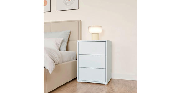 NACHTSCHRANK 50/69/42 cm  - Silberfarben/Hellgrau, Trend, Holzwerkstoff/Kunststoff (50/69/42cm) - Carryhome