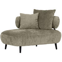 RECAMIERE i chenille taupe  - svart/taupe, Design, trä/textil (170/85/110cm) - MID.YOU