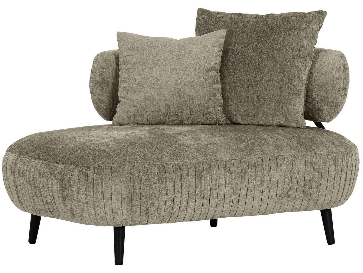 RECAMIERE i chenille taupe  - svart/taupe, Design, trä/textil (170/85/110cm) - MID.YOU