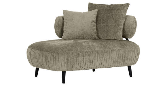 RÉCAMIERE Belisa in Chenille Taupe  - Taupe/Schwarz, Design, Holz/Textil (170/85/110cm) - Landscape