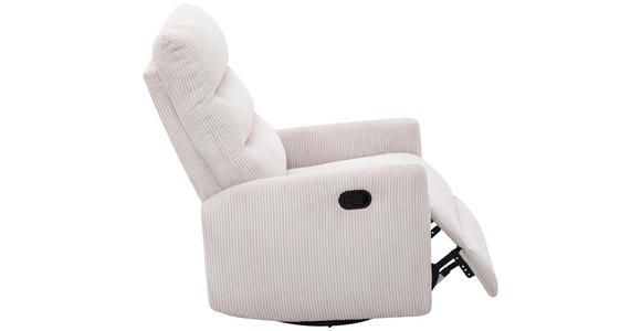 RELAXSESSEL Cord Relaxfunktion    - Beige/Schwarz, Design, Textil/Metall (78/107/95cm) - Carryhome