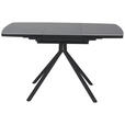 ESSTISCH in Metall, Keramik, Holzwerkstoff 90-130/90/76 cm  - Schwarz/Grau, Design, Keramik/Holzwerkstoff (90-130/90/76cm) - Novel