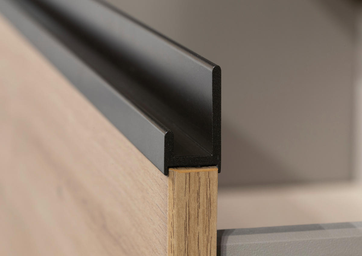 ECKKLEIDERSCHRANK 208/197/253 cm  - Chromfarben/Eiche Artisan, MODERN, Holzwerkstoff (208/197/253cm) - Rauch Möbel