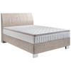 BOXSPRINGBETT 140/200 cm  in Beige  - Chromfarben/Beige, Konventionell, Kunststoff/Textil (140/200cm) - Hom`in