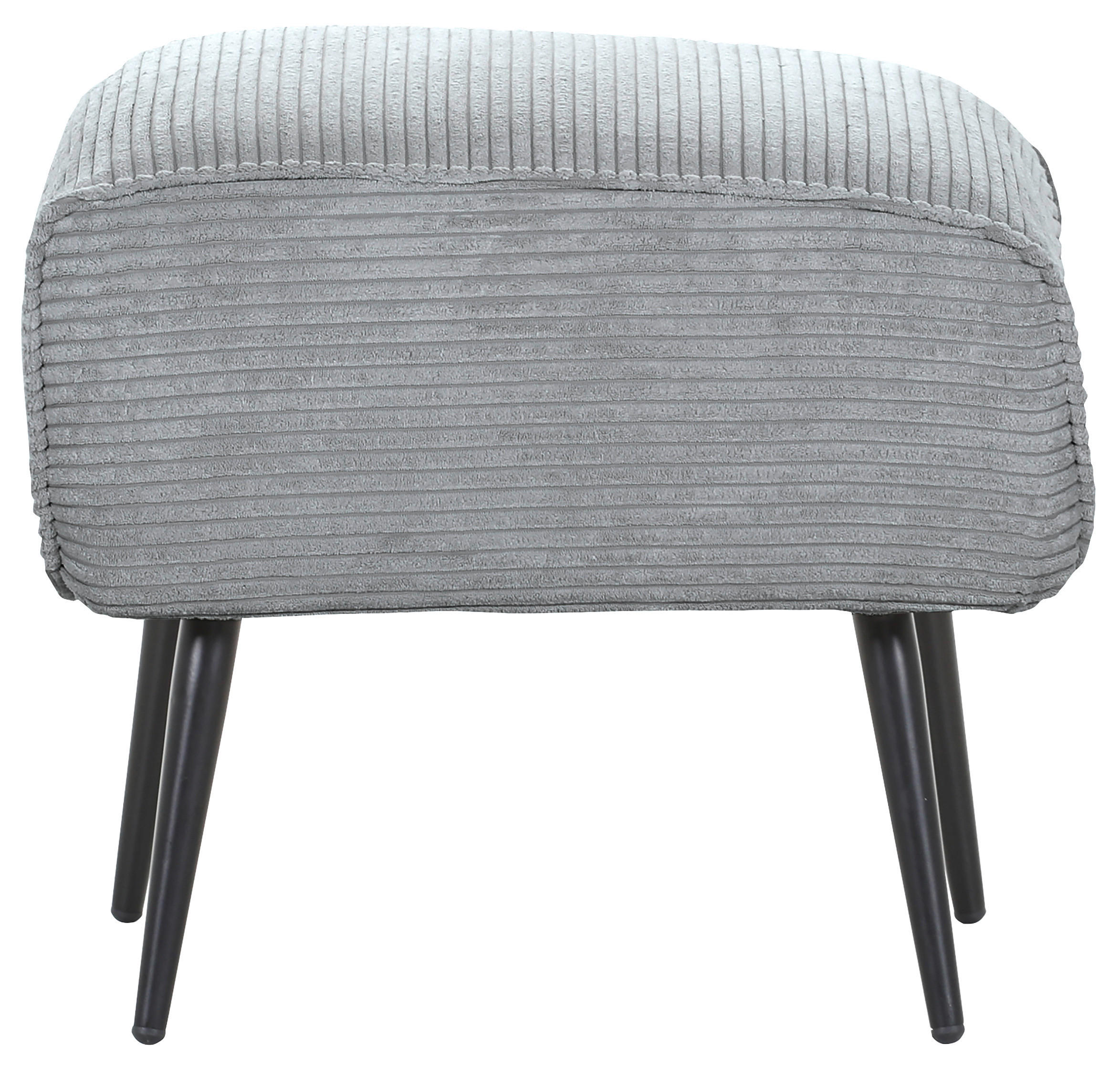 HOCKER in Textil Hellgrau  - Hellgrau/Schwarz, Design, Textil/Metall (60/49/53cm) - Landscape