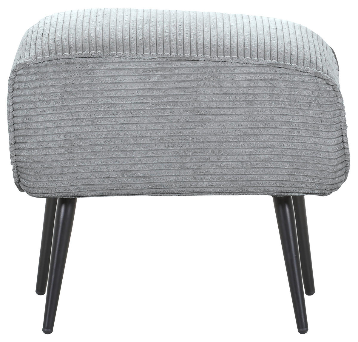 HOCKER in Textil Hellgrau  - Hellgrau/Schwarz, Design, Textil/Metall (60/49/53cm) - Landscape