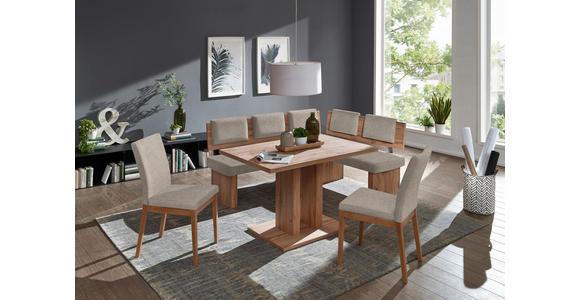 STUHL in Holz, Textil Eichefarben, Hellbraun - Hellbraun/Eichefarben, KONVENTIONELL, Holz/Textil (47/95/60cm) - Cantus