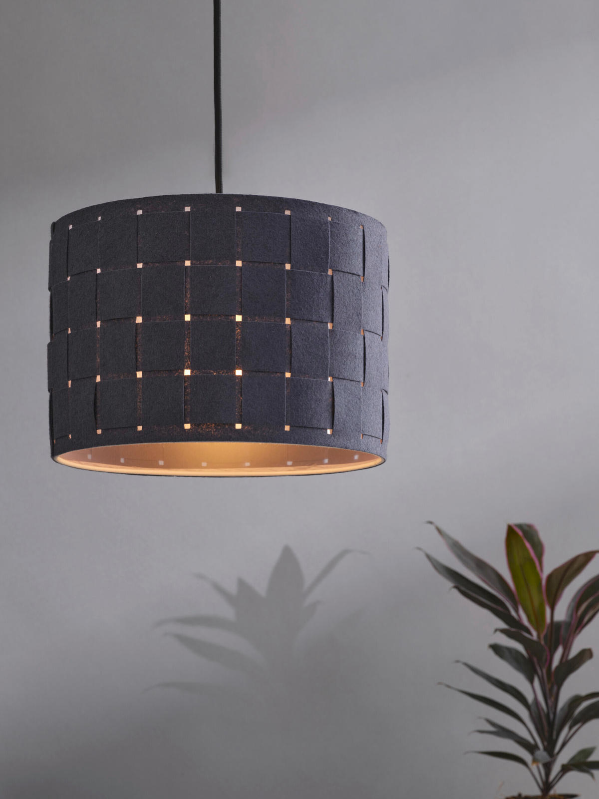 HÄNGELEUCHTE 28/121 cm  - Dunkelgrau, Basics, Naturmaterialien/Metall (28/121cm) - Osram