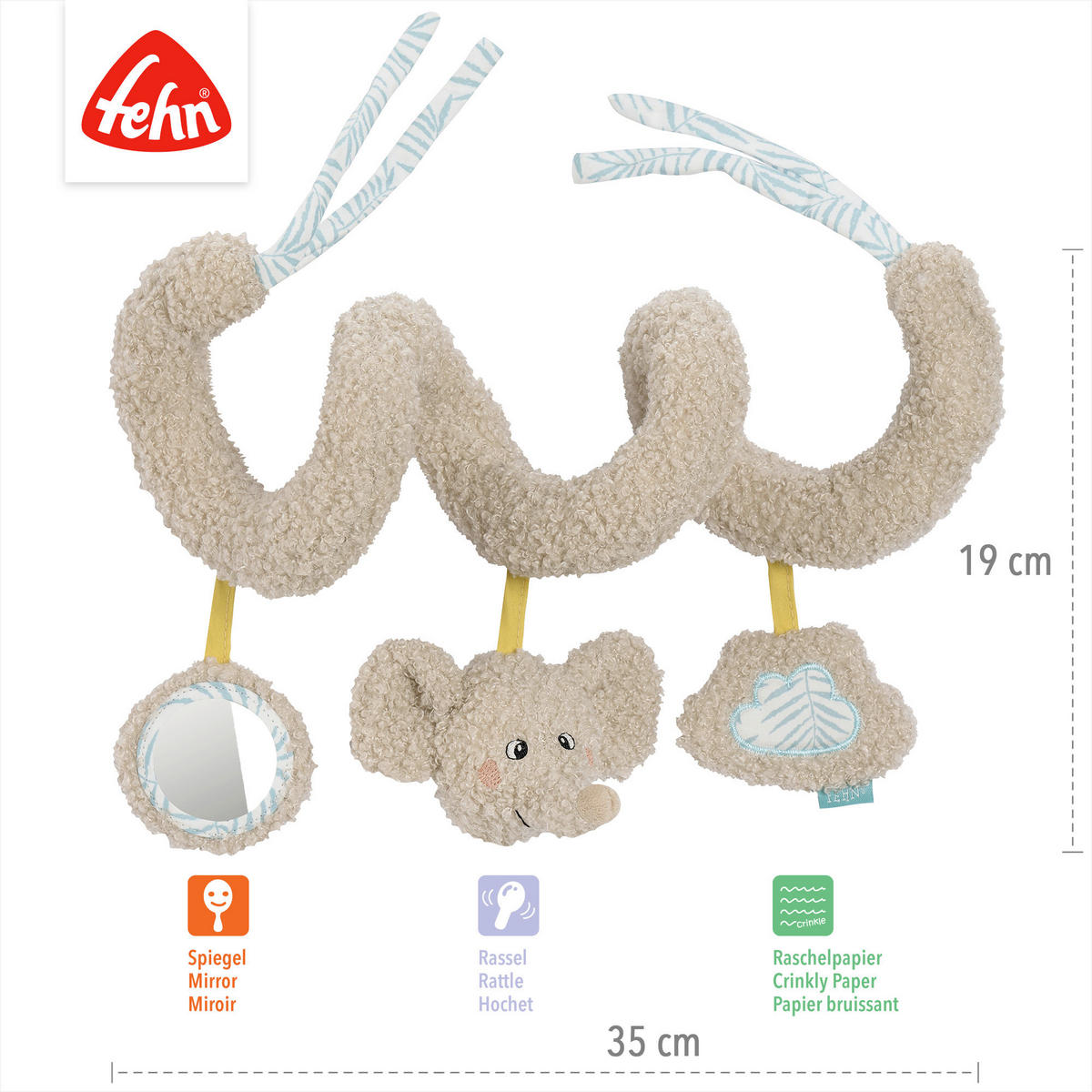 SPIELBOGEN - Hellgrau, Basics, Textil (19/10,5/9,3cm) - Fehn