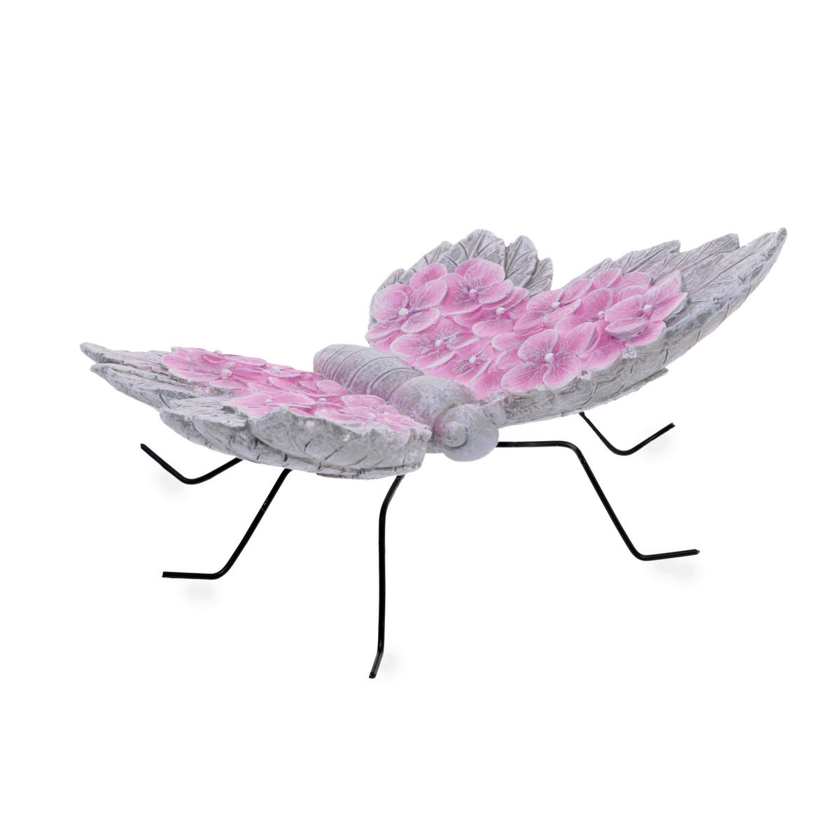 DEKOSCHMETTERLING - Lila/Grau, LIFESTYLE, Kunststoff (20/17/10,5cm)