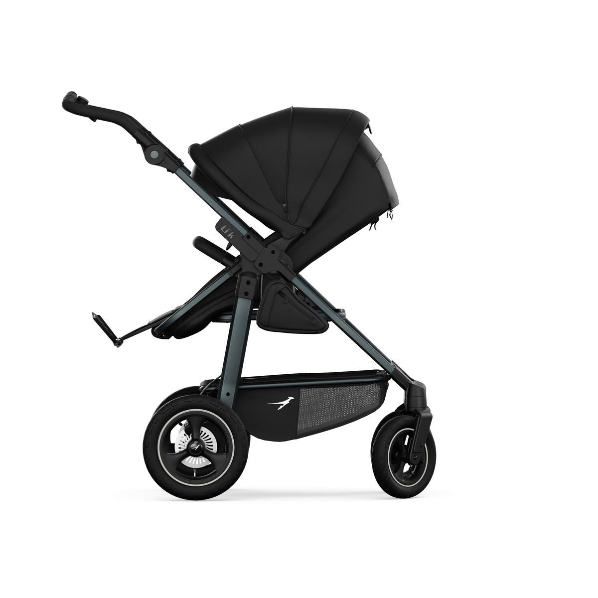 KOMBIKINDERWAGEN  mono4 2-in-1 Kombikinderwagen  schwarz  - Schwarz, Basics, Textil/Metall (57/110/108cm) - TFK