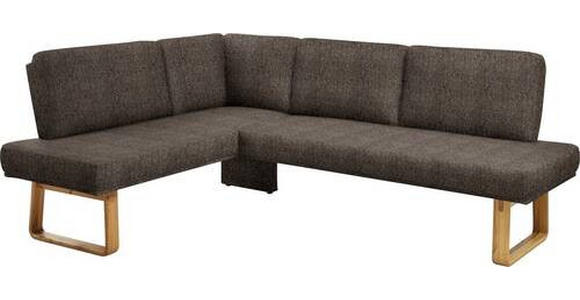 ECKBANK 174/265 cm  in Braun, Eichefarben  - Eichefarben/Braun, Design, Holz/Textil (174/265cm) - Dieter Knoll