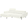 ECKSOFA  in Cord Creme  174/277 cm  - Creme/Schwarz, KONVENTIONELL, Textil/Metall (174/277cm) - Carryhome
