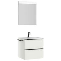 BADEZIMMER  in 61 cm  - Schwarz/Weiß, MODERN, Holzwerkstoff/Stein (61cm) - Nobilia