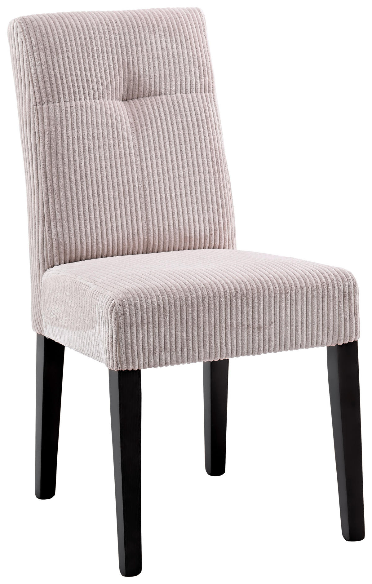 STUHL Cord Schwarz, Altrosa Buche massiv  - Schwarz/Altrosa, KONVENTIONELL, Holz/Textil (47,5/91,5/63cm) - home24