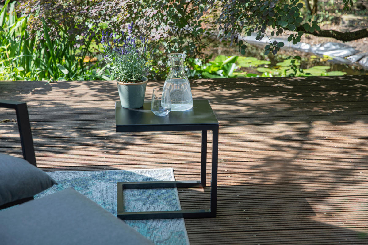 GARTENBEISTELLTISCH  - Anthrazit, Basics, Metall (33,5/50/40cm) - Siena Garden