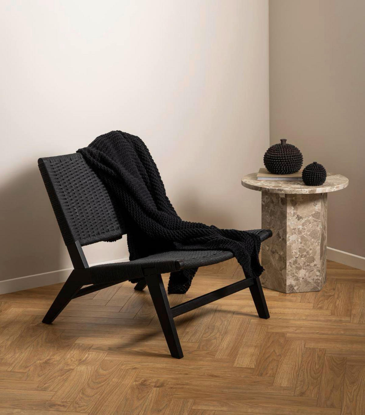 FÅTÖLJ i trä, papper svart  - svart, Design, papper/trä (64/79/72cm) - Best Price