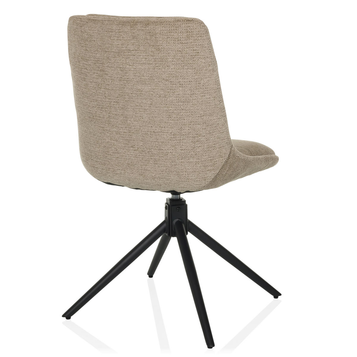 DREHSTUHL  in Flachgewebe Beige  - Beige/Schwarz, MODERN, Textil/Metall (53/89/58cm) - MID.YOU