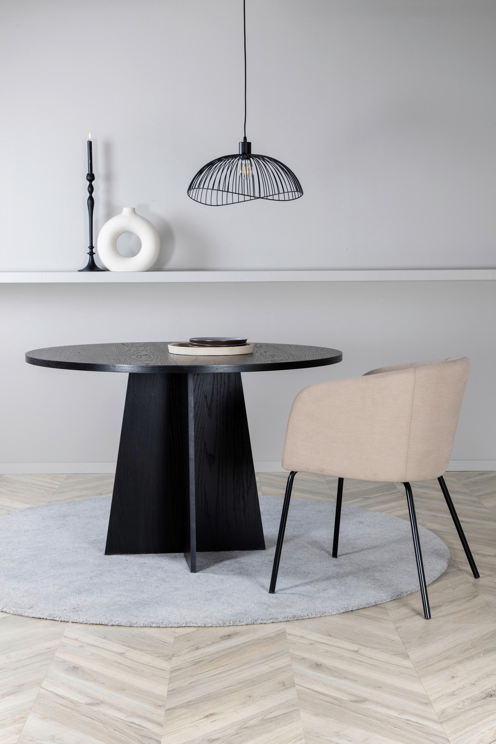 ESSTISCH in Holz 110/110/75 cm  - Schwarz, Design, Holz (110/110/75cm) - Livetastic
