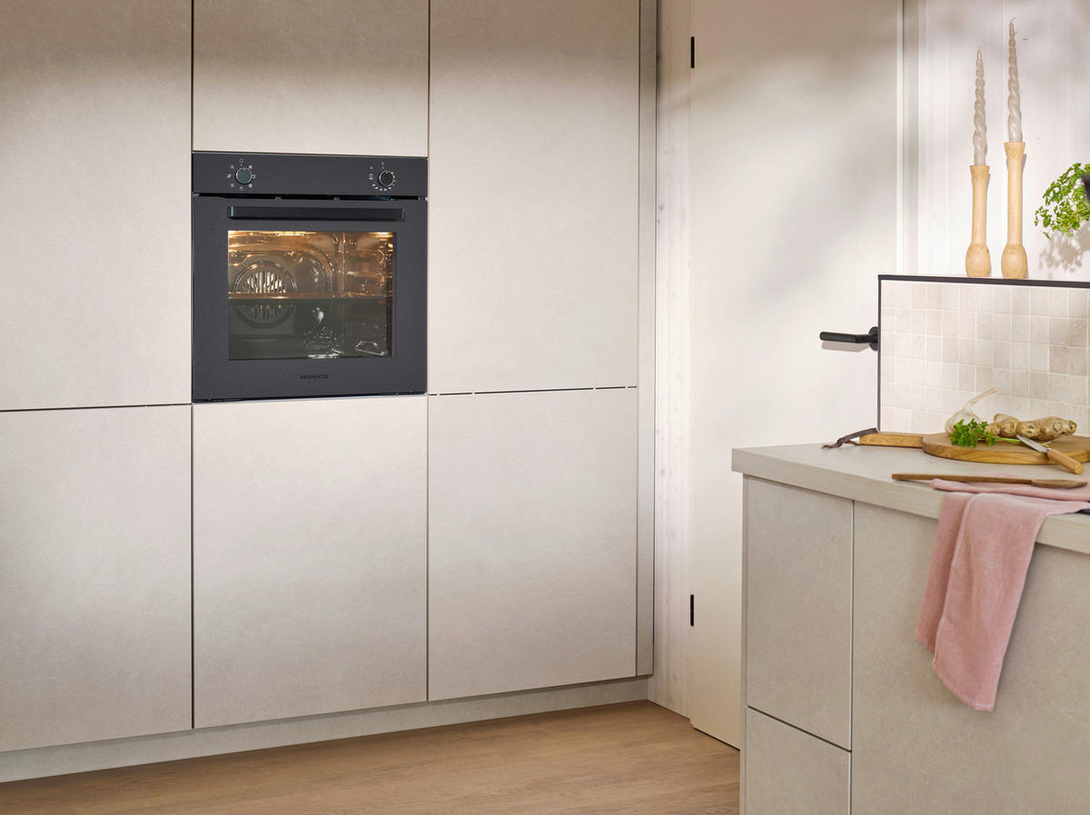 EINBAUBACKOFEN AB121MS-26  - Schwarz, Basics, Glas/Metall (59,4/59,5/52,1cm) - Respekta