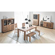 HIGHBOARD 135/140/40 cm  in Naturfarben, Hellbraun  - Hellbraun/Schwarz, Design, Glas/Holz (135/140/40cm) - Carryhome