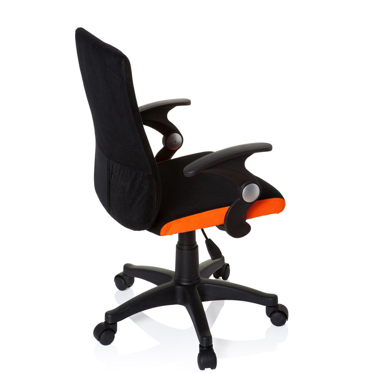 OTOČNÁ ŽIDLE PRO MLÁDEŽ, oranžová, černá - oranžová/černá, Basics, plast (50/87-97/40cm) - MID.YOU