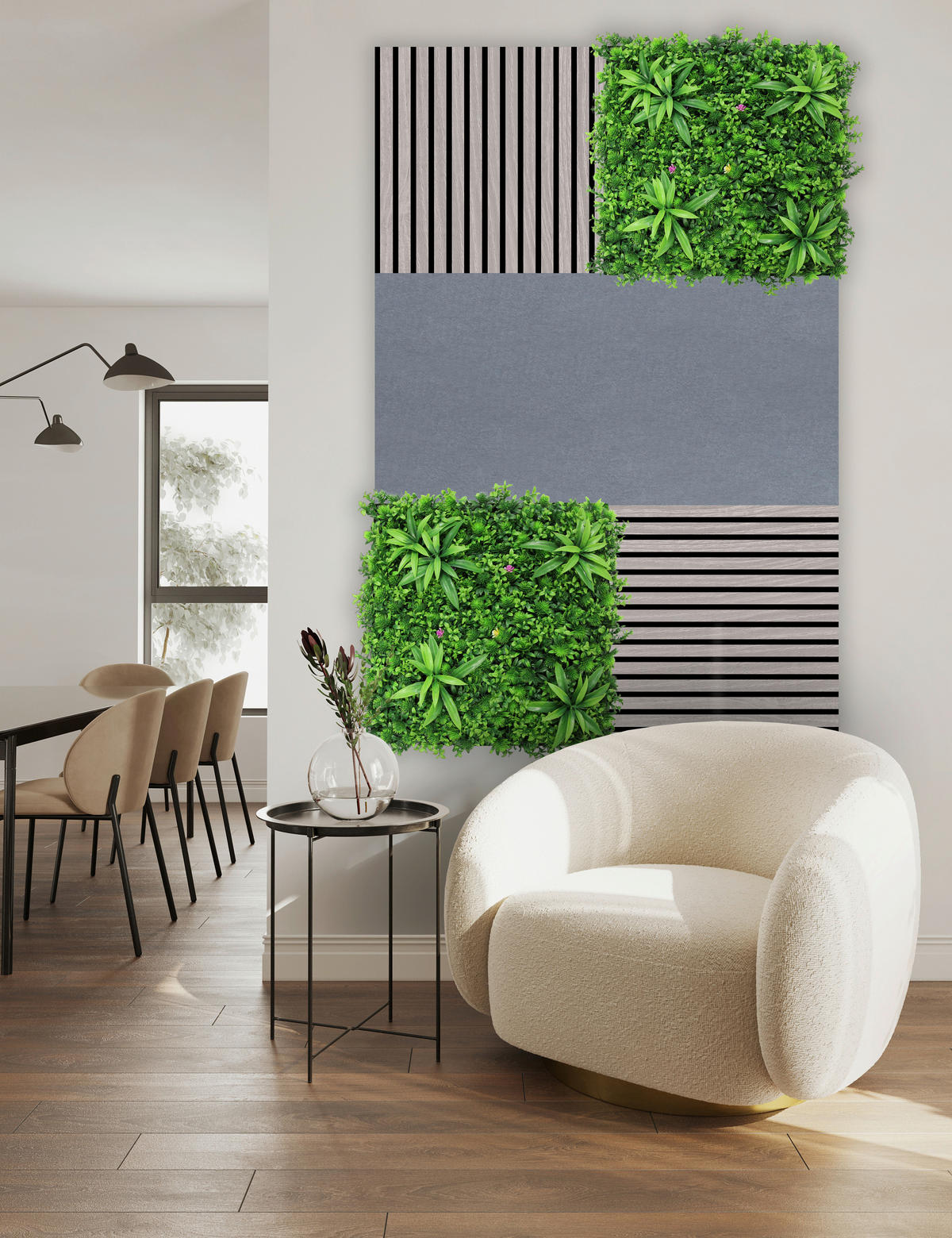 AKUSTIKPANEEL Modular Wall System rPet 52/52/0,6 cm  - Grau, MODERN, Kunststoff/Textil (52/52/0,6cm) - Jangal