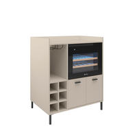 BARSCHRANK Kaschmir  - Kaschmir/Schwarz, Trend, Holzwerkstoff/Metall (90/105/58cm) - MID.YOU