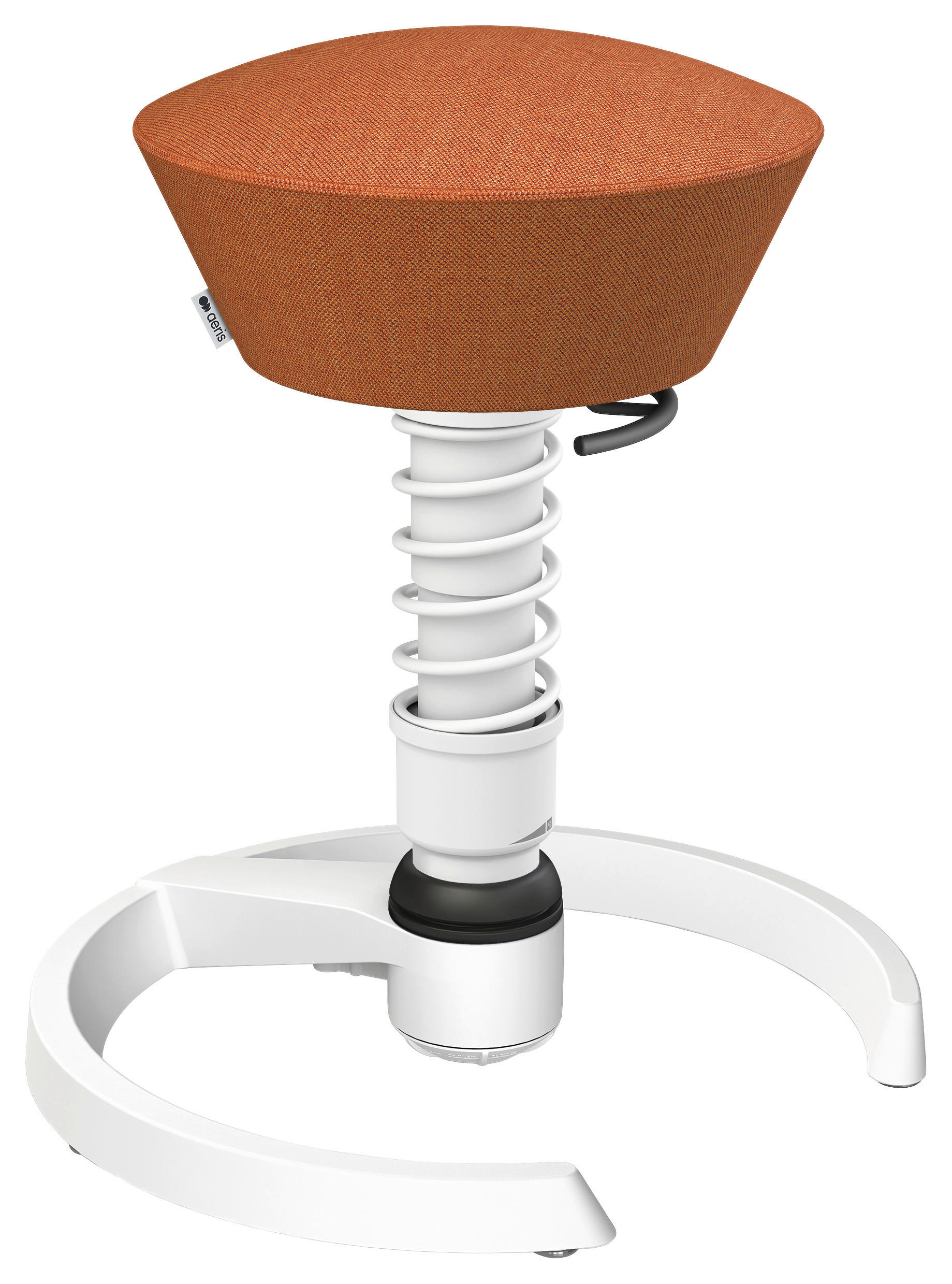 BÜROHOCKER Wollmischung mel. Orange, Rot, Weiß  - Rot/Orange, Basics, Textil/Metall (55/45,66/55cm) - Aeris