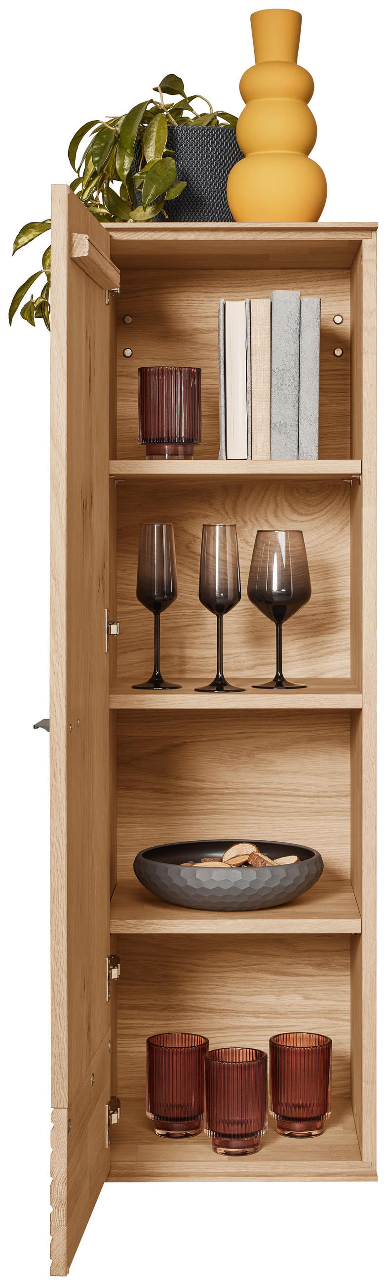 HÄNGEELEMENT Eichefarben  38/127/35 cm  - Eichefarben/Anthrazit, Natur, Holz/Metall (38/127/35cm) - Valnatura