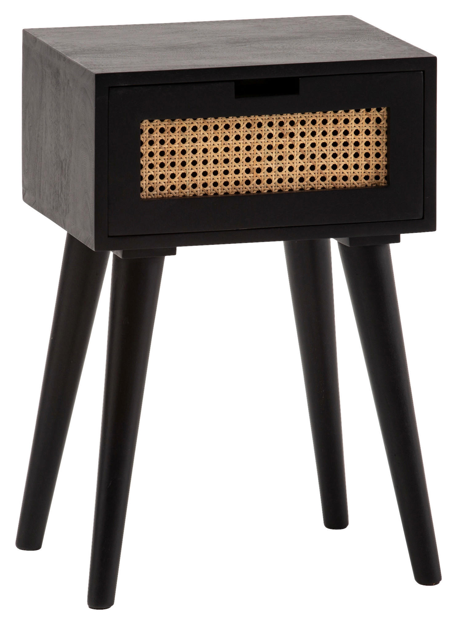 NACHTSCHRANK 40/60/30 cm Mangoholz massiv  - Schwarz/Braun, LIFESTYLE, Holz (40/60/30cm) - MID.YOU