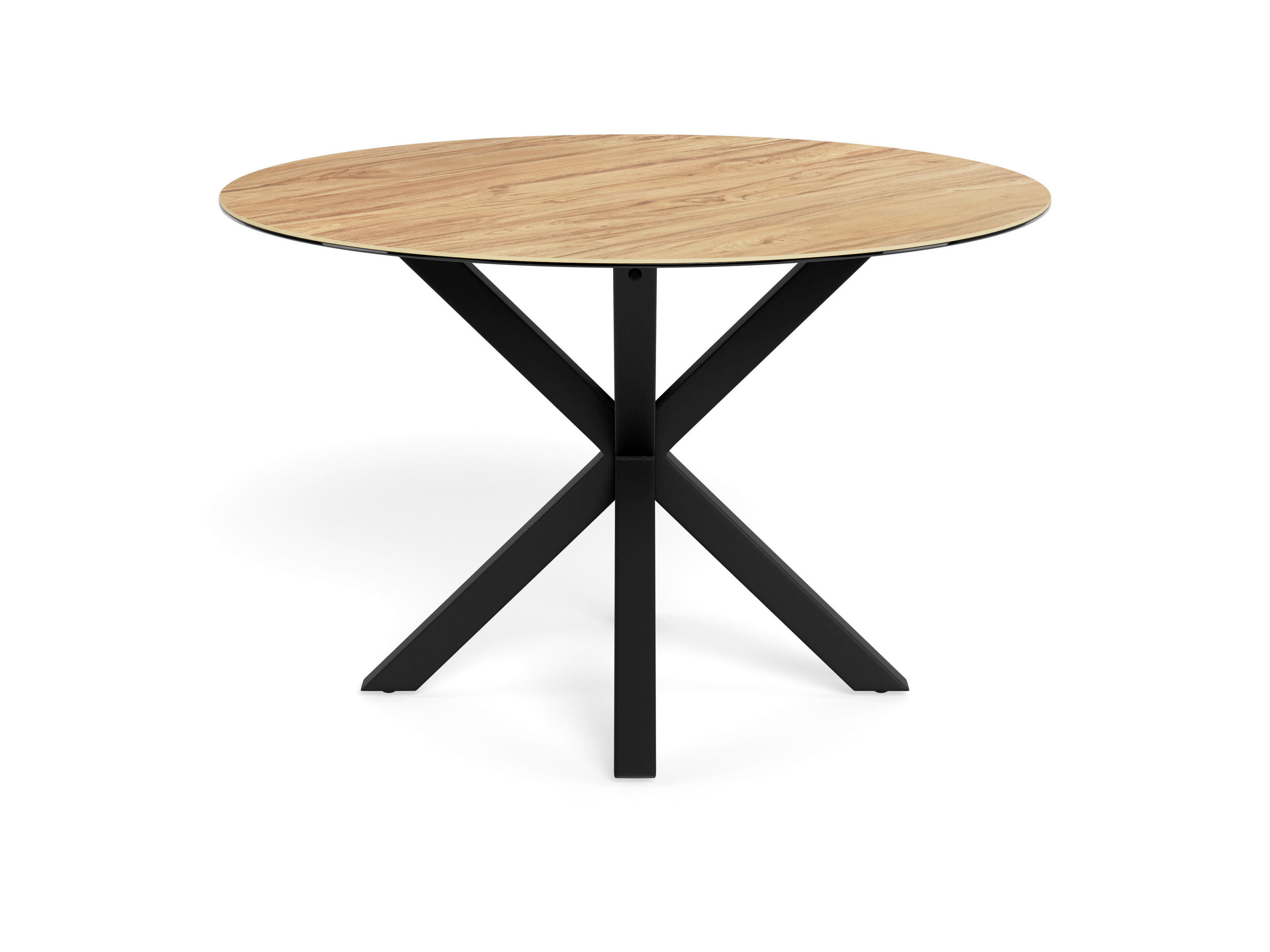 ESSTISCH in Metall, Glas, Keramik 119/119/75,5 cm  - Eichefarben/Schwarz, MODERN, Glas/Keramik (119/119/75,5cm) - MID.YOU