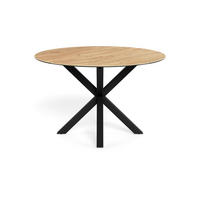 ESSTISCH in Metall, Glas, Keramik 119/119/75,5 cm  - Eichefarben/Schwarz, MODERN, Glas/Keramik (119/119/75,5cm) - MID.YOU