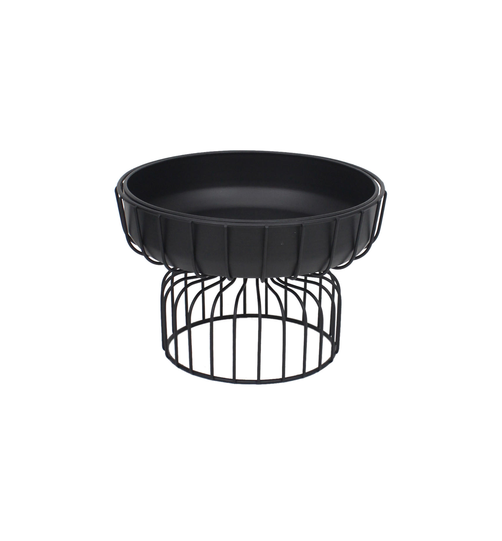 SERVIERTABLETT Metall  - Schwarz, Design, Metall (20cm) - Ambia Home