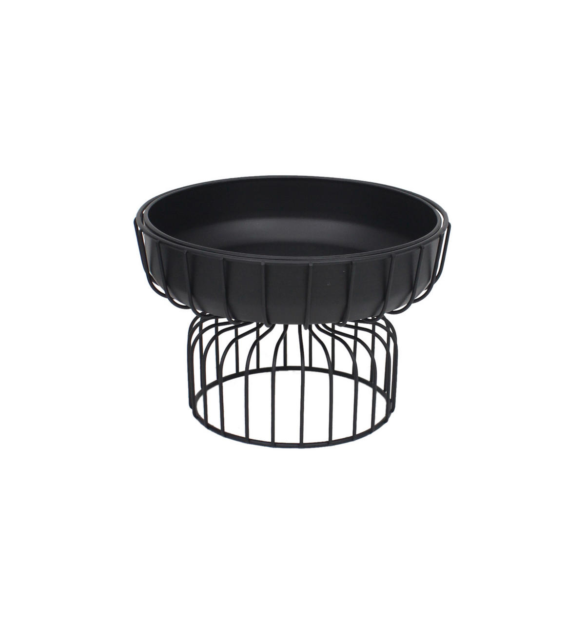 SERVIERTABLETT Metall  - Schwarz, Design, Metall (20cm) - Ambia Home