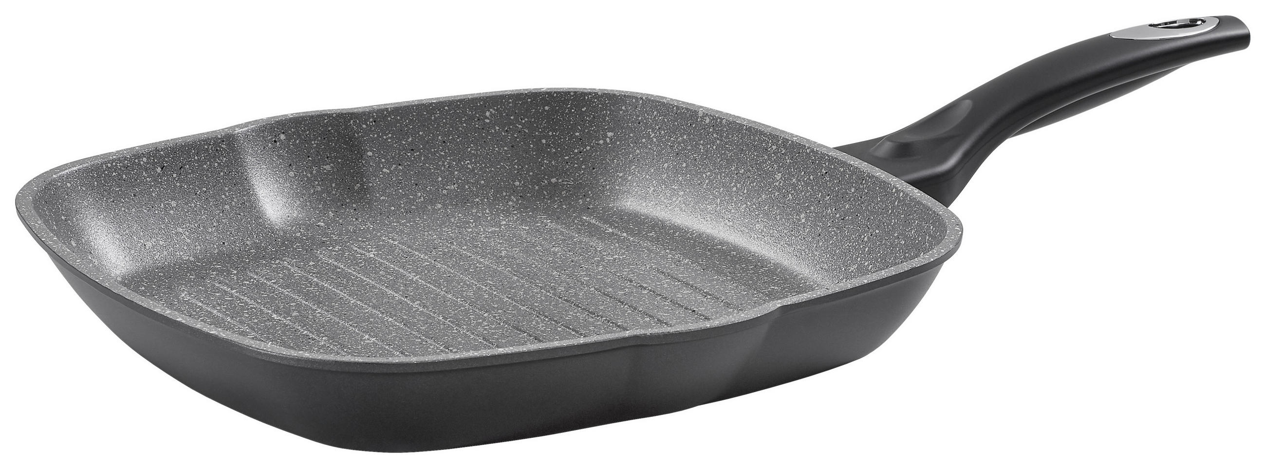 GRILLPFANNE PTFE-Antihaftbeschichtung 28 cm  - Grau, Basics, Metall (28cm) - Schulte Ufer